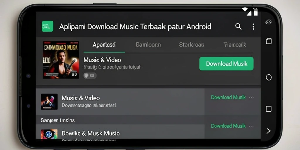 Antarmuka pengguna 33L untuk Download Musik yang sederhana dan intuitif.