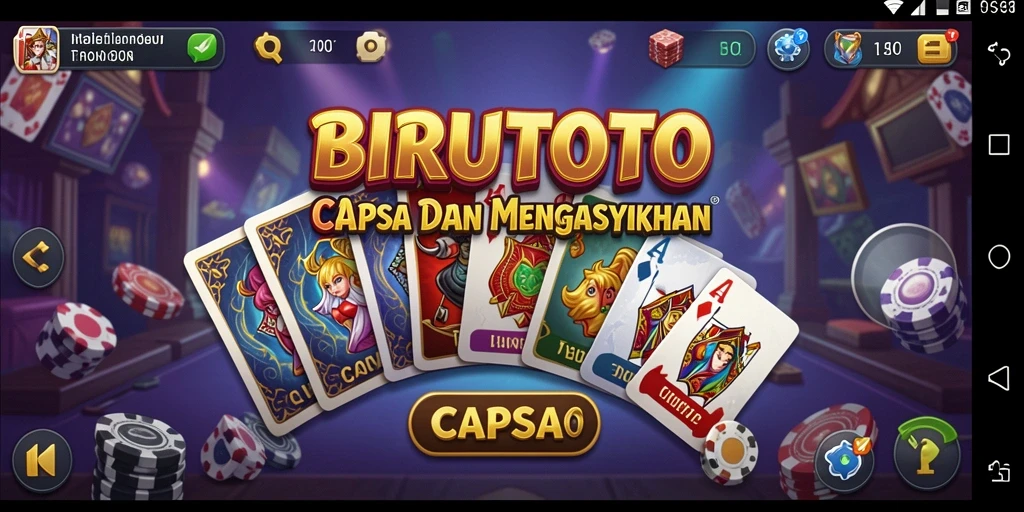 Tampilan antarmuka BIRUTOTO dengan fitur Capsa yang menarik.