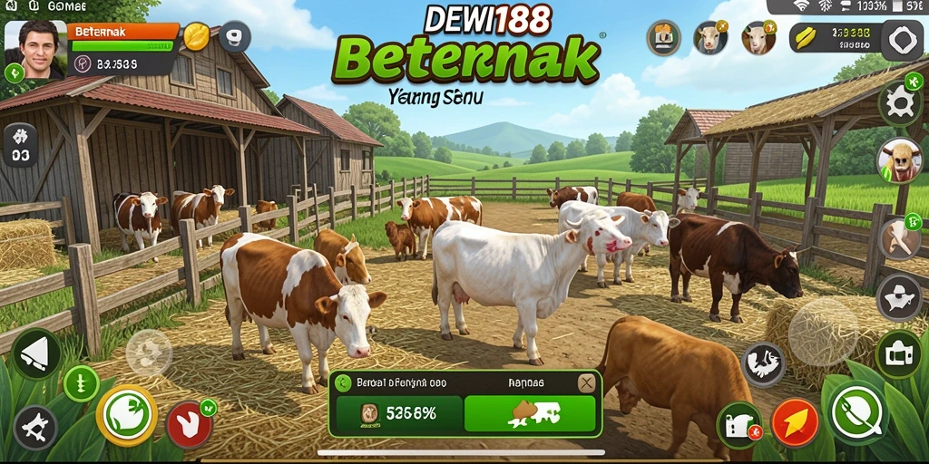 Antarmuka menarik dan intuitif dari DEWI188 untuk beternak dengan mudah.