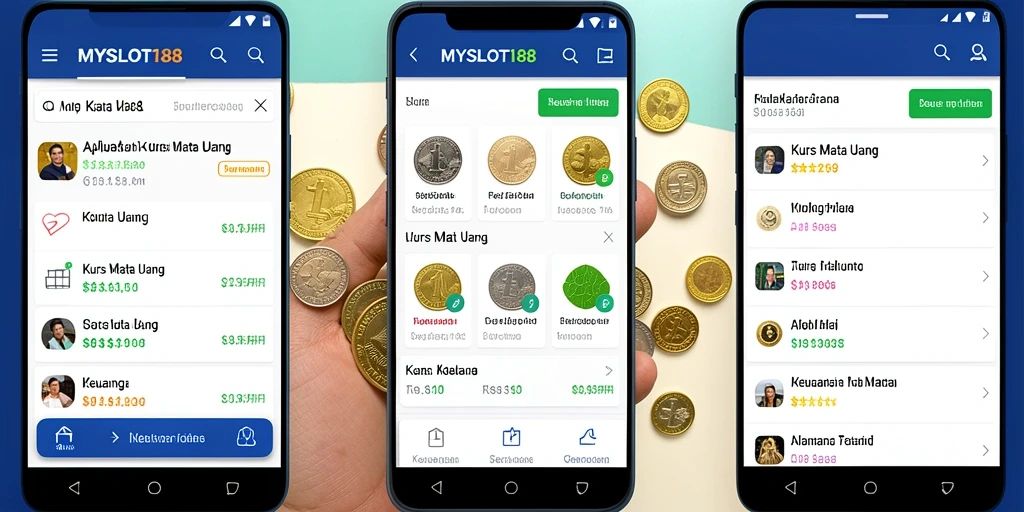 Antarmuka aplikasi MYSLOT188 menampilkan nilai tukar mata uang secara jelas.