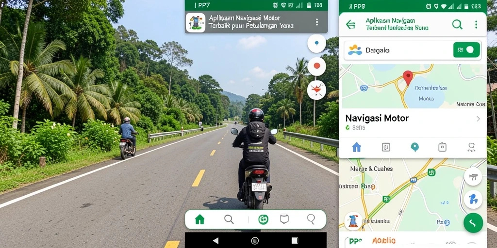 Antarmuka user-friendly aplikasi PP7 untuk navigasi motor.