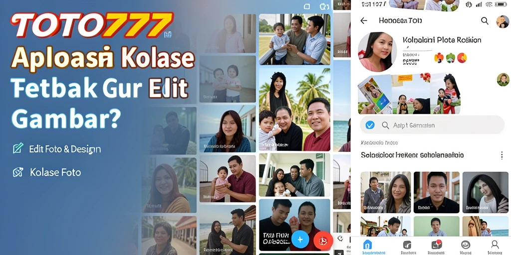 Antarmuka TOTO777 dengan fitur Kolase Foto yang menarik