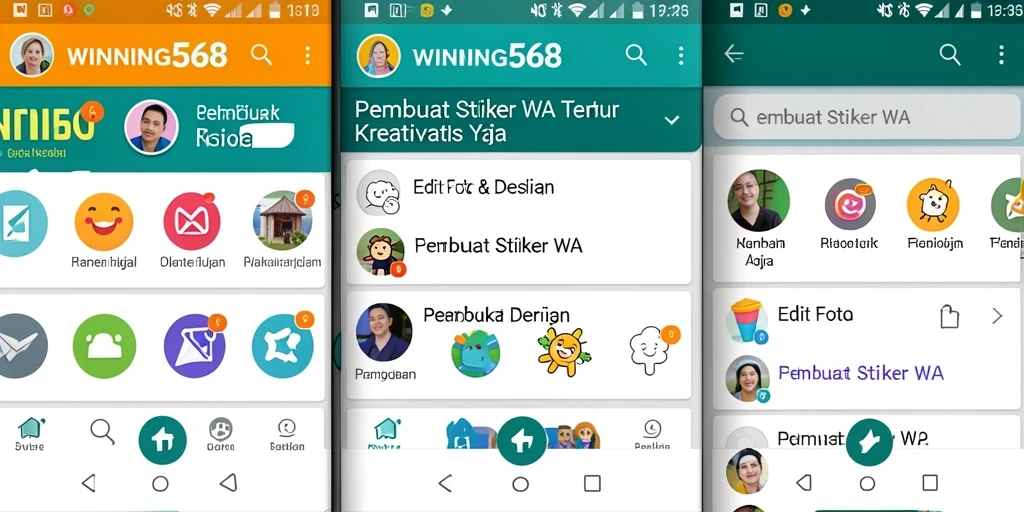 Tampilan antarmuka aplikasi WINNING568 yang menarik dan mudah digunakan.