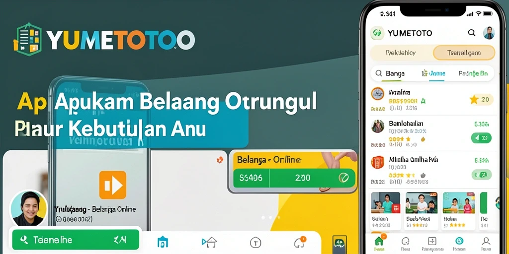Antarmuka YUMETOTO yang menarik dan mudah digunakan untuk belanja online.